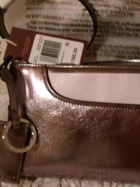 NWT Radley London Pockets Metallic Mini Ziptop Shoulder Bag